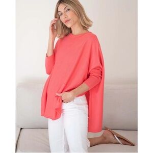 Mersea Catalina Sweater Coral Pink Oversized One Size Knit Top